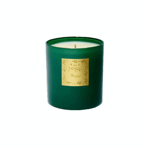 Small Emerald Glass Candle (Megève)