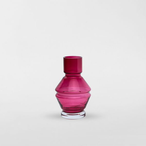Relæ Small Glass Vase - Rubine Red