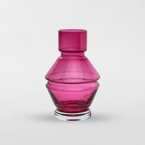 Relæ Large Glass Vase - Rubine Red