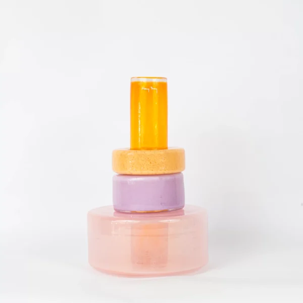 Cylinder Vase with Glass Charms - V2